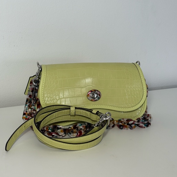 Coachtopia Croc-Embossed Wavy Dinky Shoulder / Crossbody Bag - Picture 2 of 7